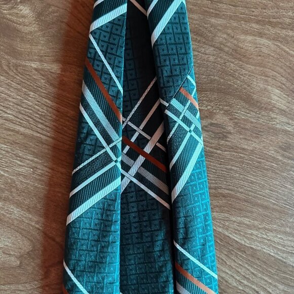 Vintage Damon Green 70s 80s Striped Tie - Picture 15 of 16